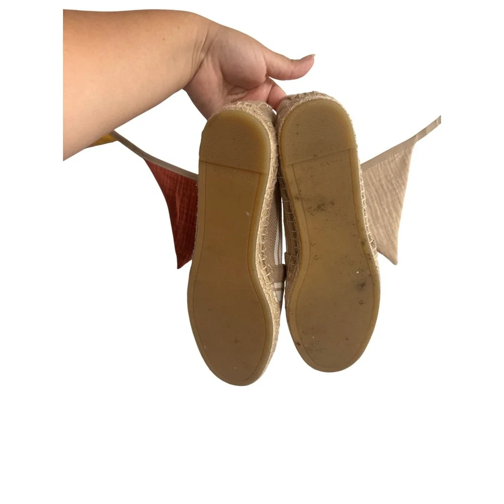 Tory Burch Espadrilles Logo Canvas Slip On‎ Loafers Casual Shoes